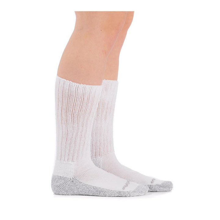 Doc Ortho casual comfort antimikrobielle diabetiske crew sokker, hvide, ryg