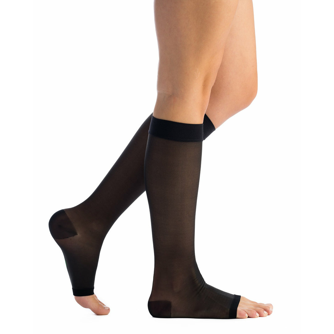 EvoNation Everyday Sheer 15-20 mmHg OPEN TOE Knee High – For Your Legs