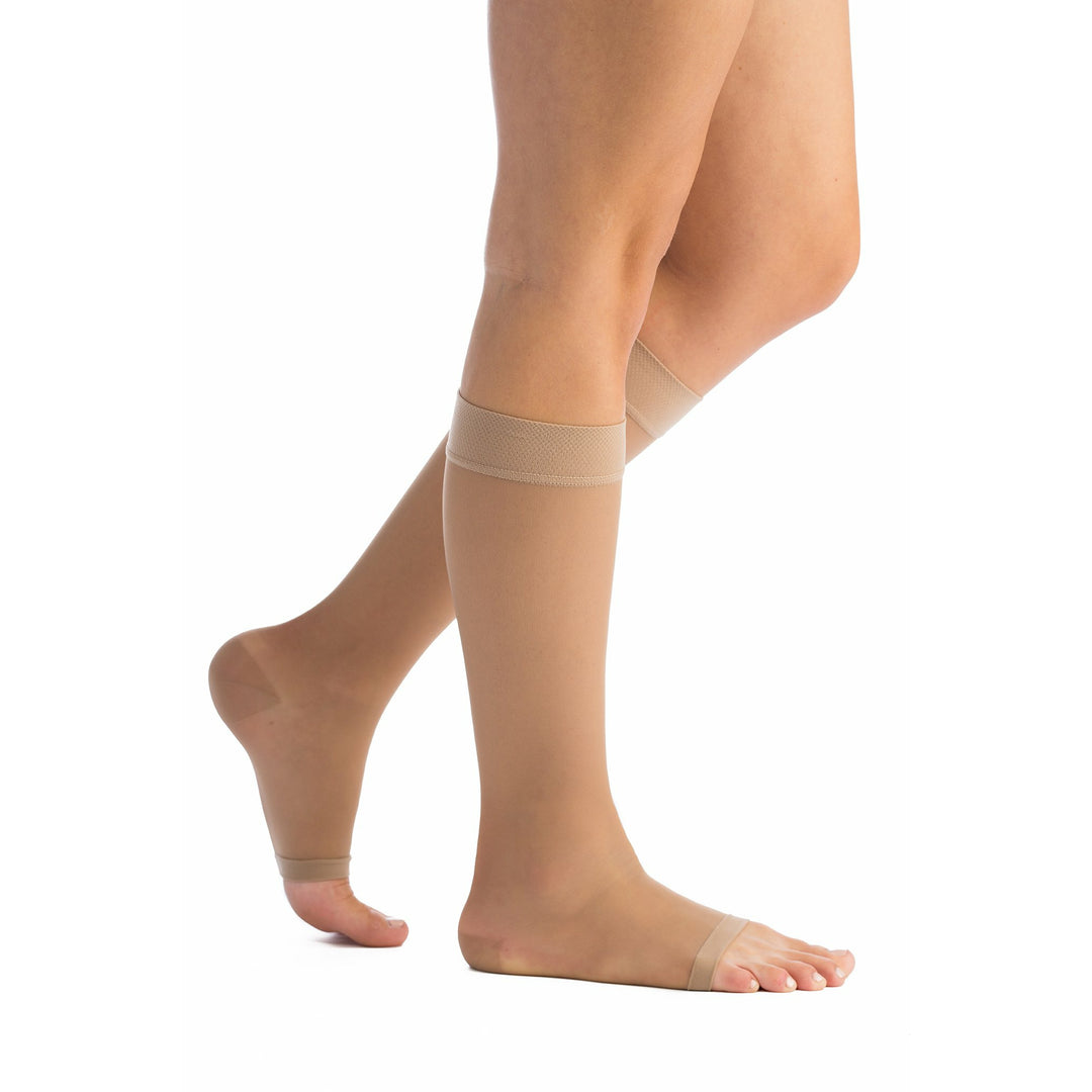 EvoNation Everyday Sheer 15-20 mmHg PUNTERA ABIERTA Hasta la rodilla, Desnudo