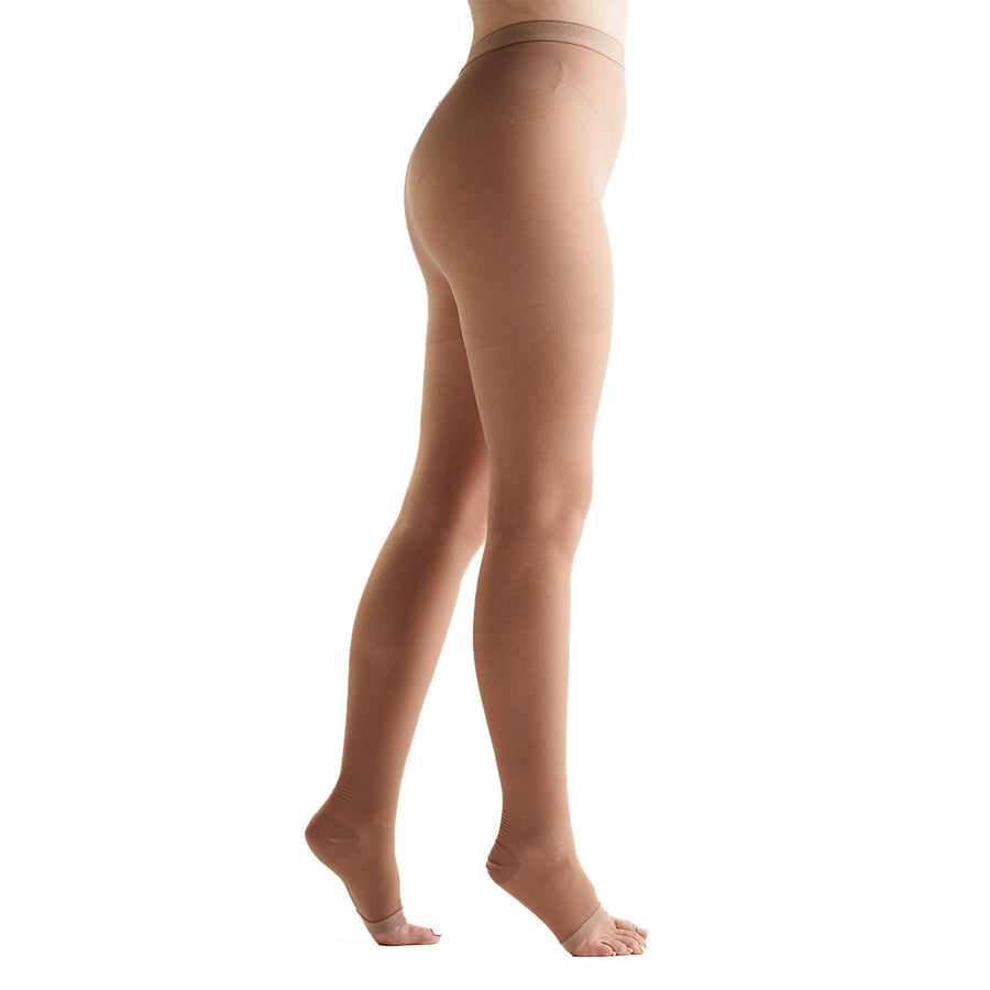 EvoNation Everyday Sheer 20-30 mmHg Collants à bout ouvert, couleur chair