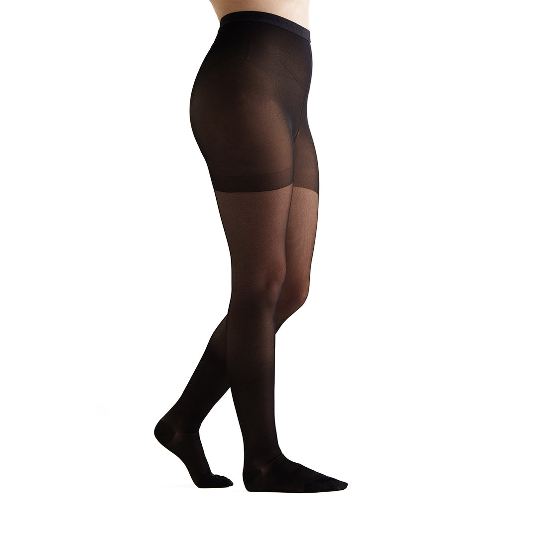 EvoNation Everyday Transparente 20-30 mmHg Strumpfhose, Schwarz