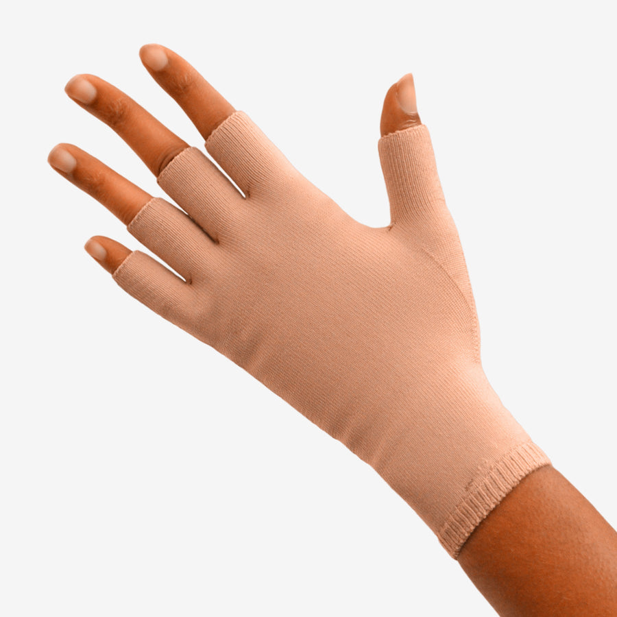 Solaris ExoSoft™-handske 20-30 mmHg, halvfinger, beige