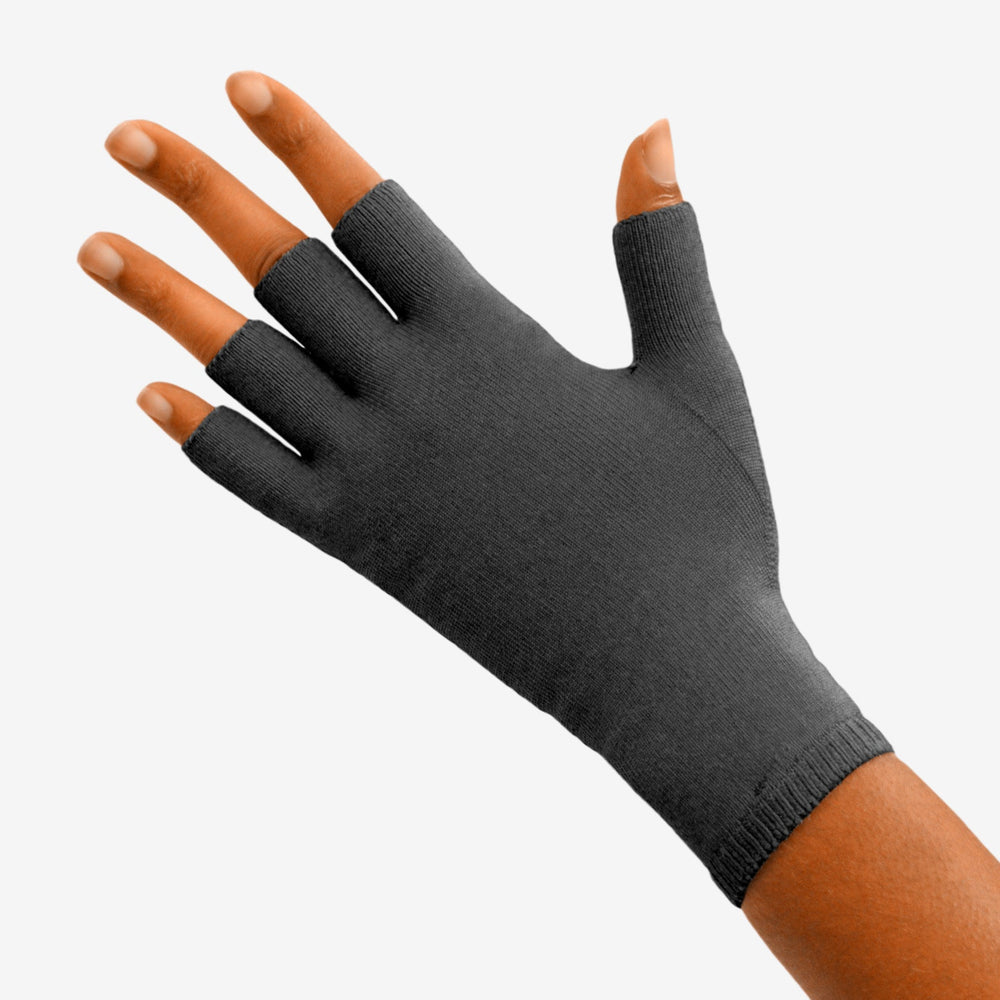 Solaris ExoSoft™-handske 20-30 mmHg, halvfinger, svart