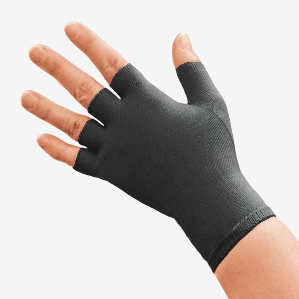 Solaris ExoStrong™-handske 20-30 mmHg, kvartfinger, sort