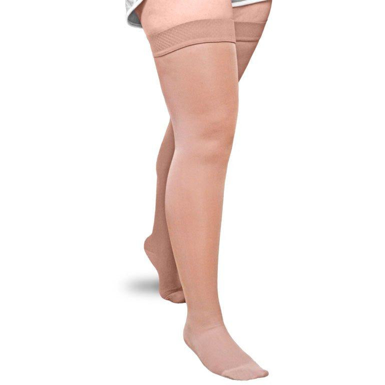 Solaris ExoSoft™ lår hög 20-30 mmHg med silikontopp, beige