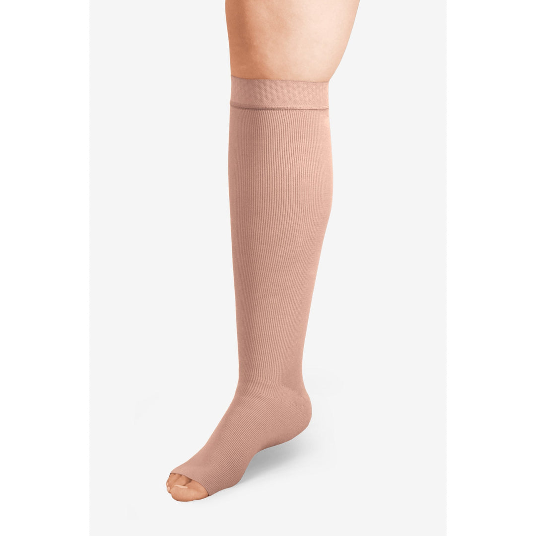 Solaris ExoStrong™ debajo de la rodilla 20-30 mmHg, puntera abierta, beige