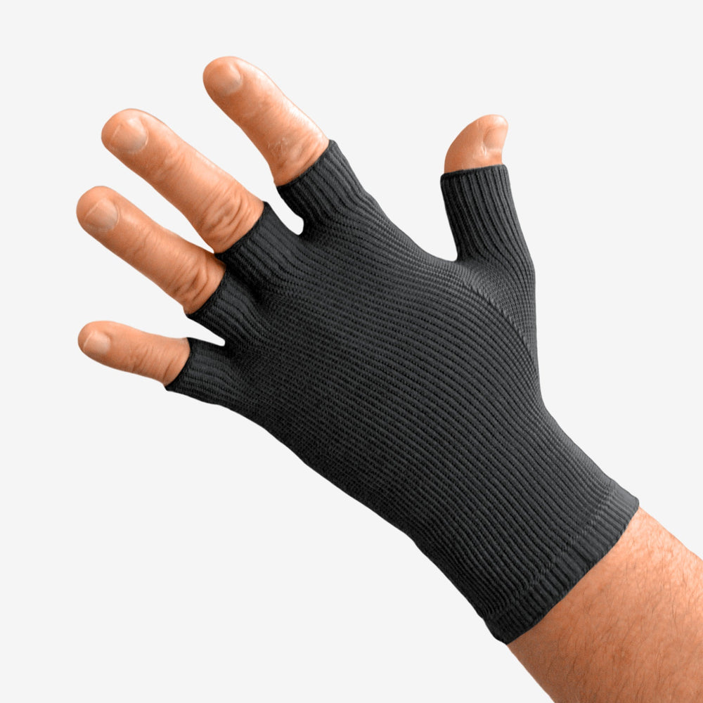 Solaris ExoSoft™ Handschuh 20–30 mmHg, Viertelfinger, Schwarz