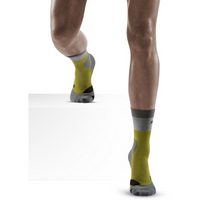 Hiking Light Merino Mid Cut Compression Socks, Women, Olive/Grey