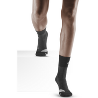 Hiking Merino Mid Cut Compression Socks, Women, Stonegrey/Grey