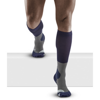Hiking Merino Tall Compression Socks, Men, Peacoat/Grey