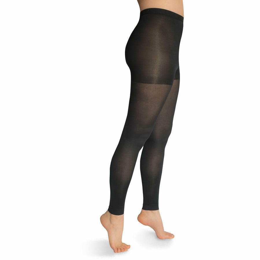 EvoNation Everyday Transparente 15–20 mmHg fußlose Strumpfhose, Schwarz