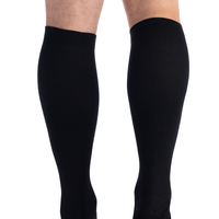 EvoNation Men's Copper Sole 20-30 mmHg Knee High, Black Back