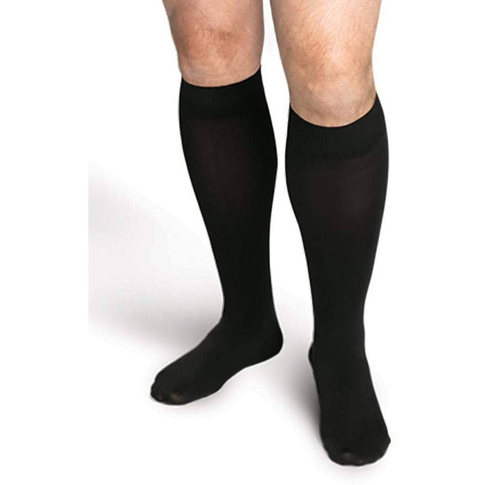 Sigvaris Secure - Medias hasta la rodilla para hombre, 40-50 mmHg, color negro