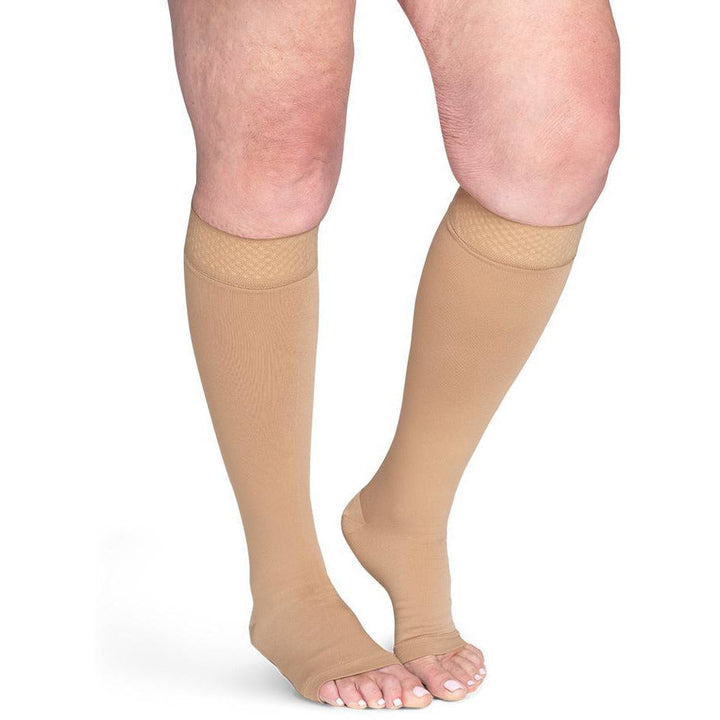 Sigvaris Secure 20-30 mmHg OPEN TOE Knee High, Beige