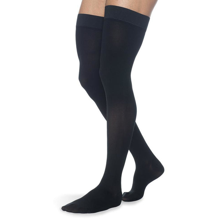 Sigvaris Secure Men's 40-50 mmHg Thigh High, Black