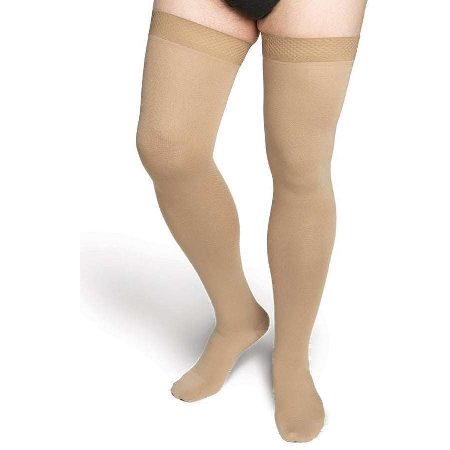 Sigvaris Secure Cuisse haute pour homme 20-30 mmHg Beige