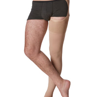 Sigvaris Natural Rubber Thigh High 40-50 mmHg, Open Toe w/ Waist Attachment