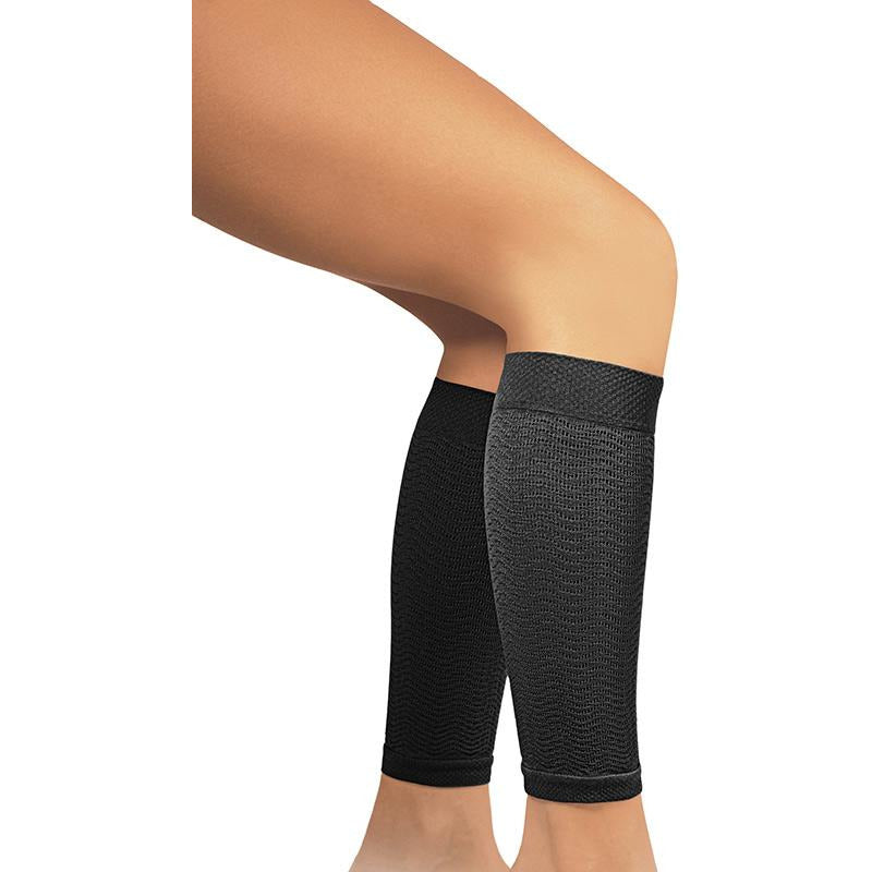 Solidea Micro Massage Compression Leg Sleeves, Black