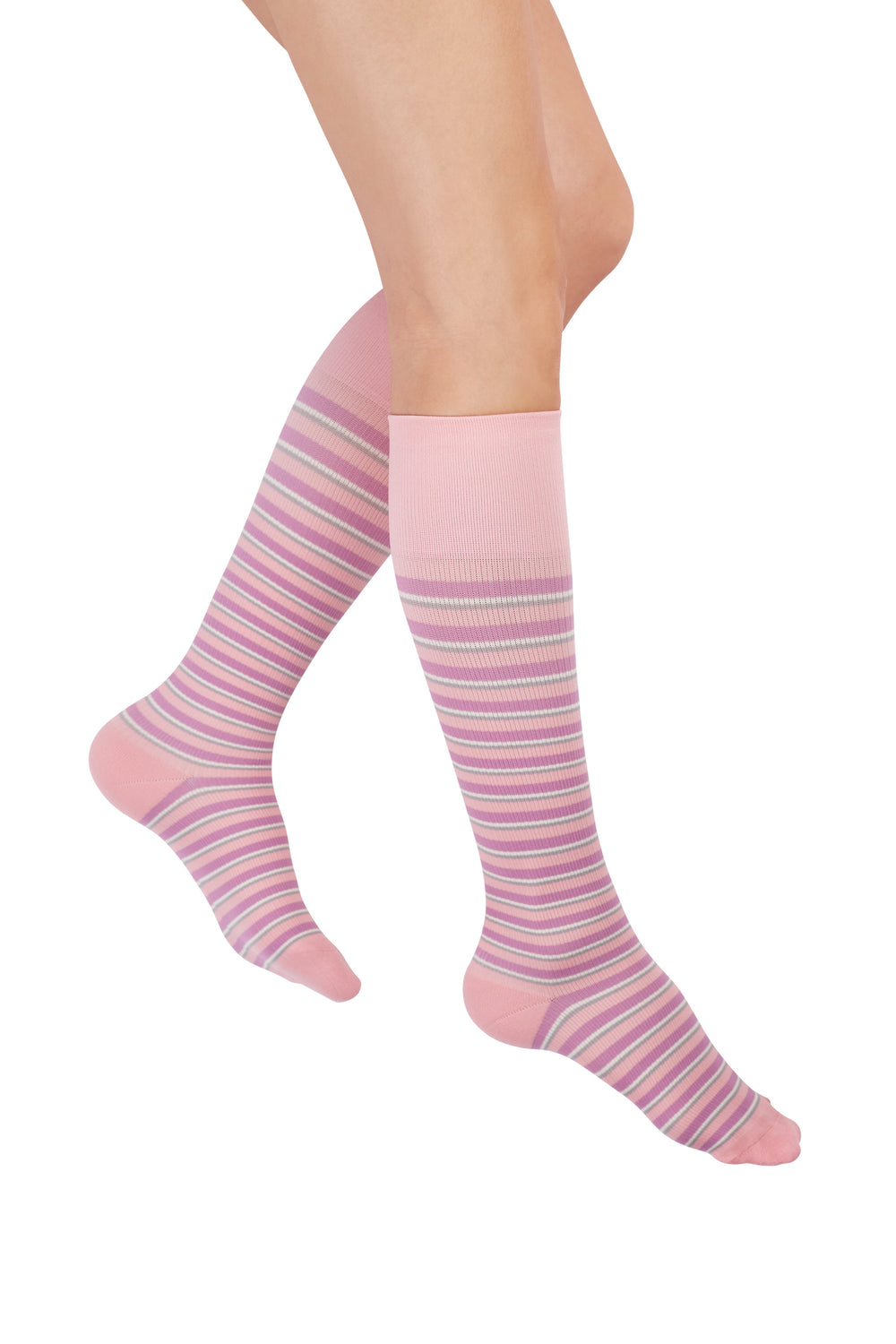 Rejuva ® Stripe Knee High 15-20 mmHg, Pink/Lilla