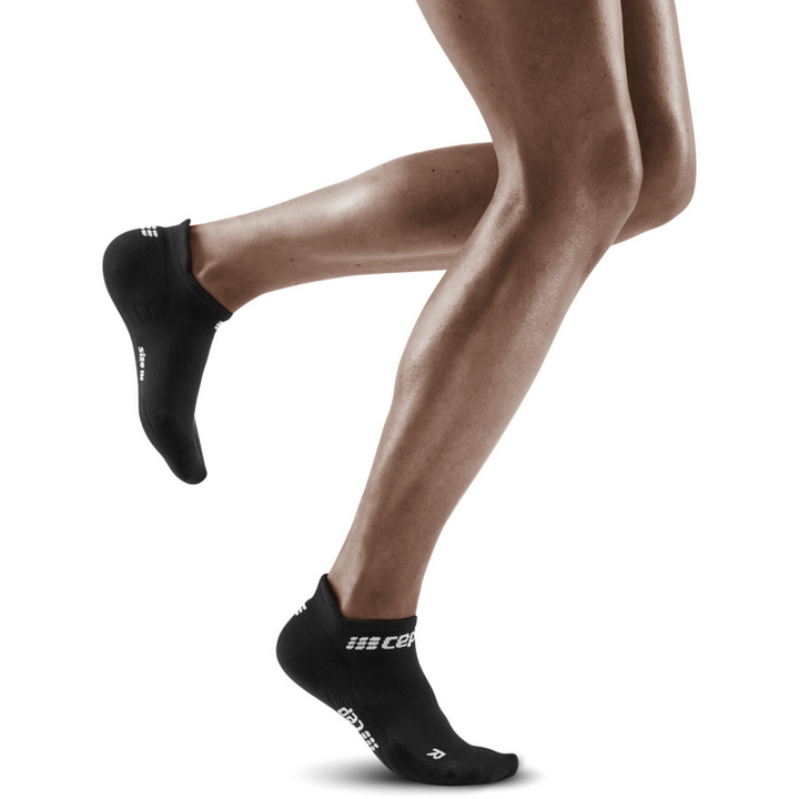جوارب الجري بدون عرض 4.0، للنساء، أسود