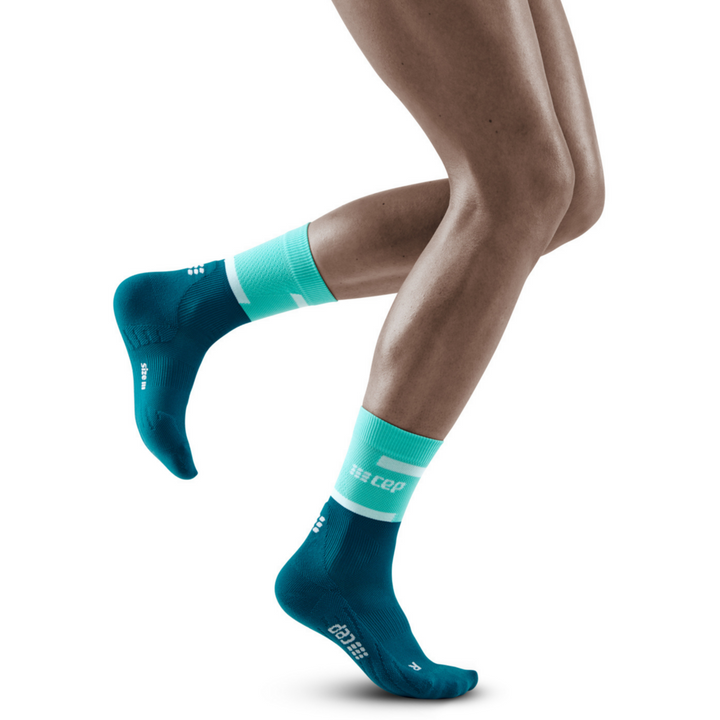 Chaussettes mi-coupantes de compression The Run 4.0, femme, océan