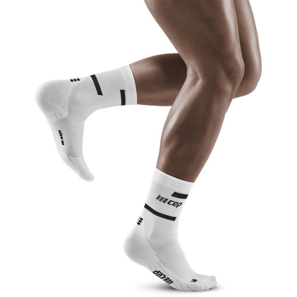 Die Run Compression Mid Cut Socken 4.0, Herren, weiß
