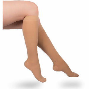 EvoNation Surgical Opaque 30-40 mmHg Knee Highs, Nude