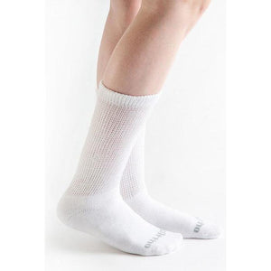 Doc Ortho Ultra Soft Loose Fit Diabetic Crew Socks, 3 pairs, White