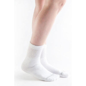 Doc Ortho Ultra Soft Loose Fit Diabetic 1/4 Crew Socken, 3 Paar, Weiß
