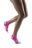 Ultraleichte, niedrig geschnittene Kompressionssocken, Damen, Electric Pink/Hellgrau