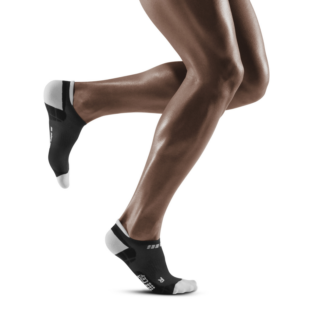 Ultralight No Show Compression Socks, Men, Black/Light Grey