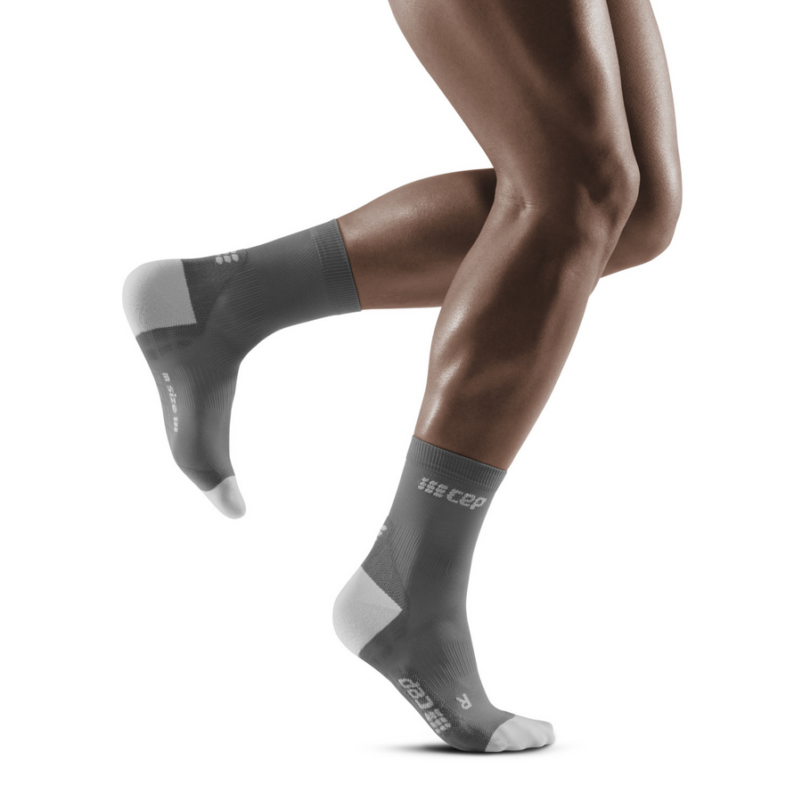 Chaussettes de compression courtes ultralégères, homme, gris/gris clair