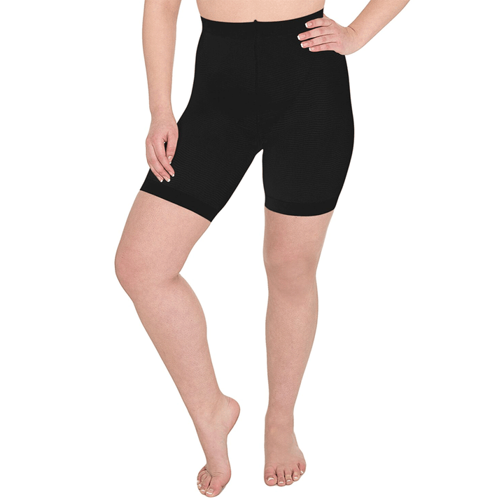 Solidea Active Massage - Pantalón corto de compresión para mujer, color negro