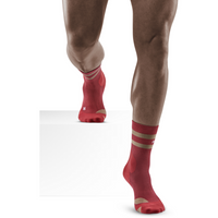 CEP Hiking 80's Socks, Mid Cut, Berry/Sand