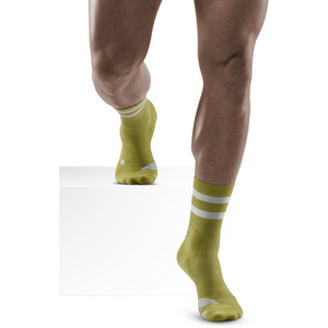 CEP Hiking 80's Socks, Mid Cut, Olive/Grey