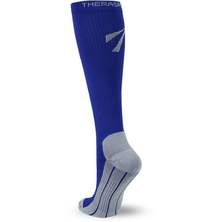 TheraSport Calcetines de compresión de rendimiento atlético de 20-30 mmHg, color azul