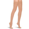 Therafirm Sheer Women's 15-20 mmHg Thigh High w/ Lace Silicone Top Band, Sand