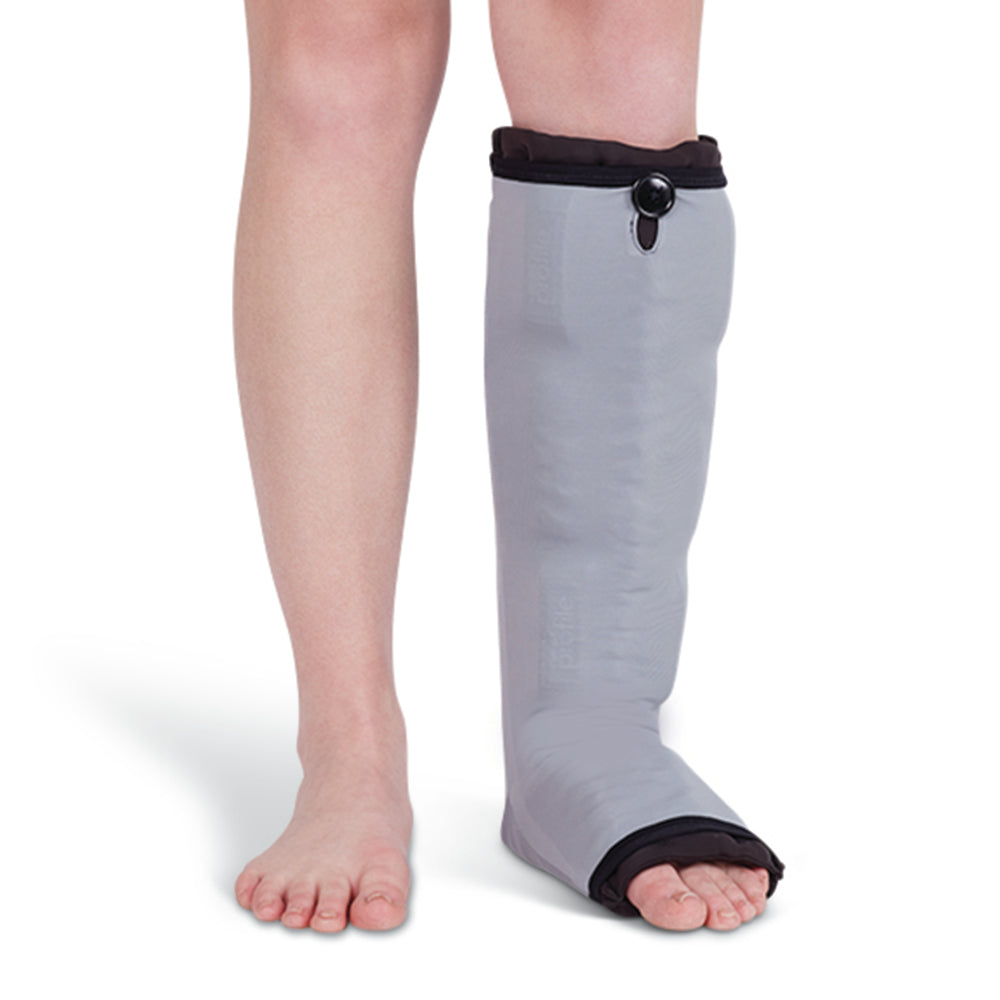 Manguito de espuma para piernas con perfil Circaid , extra ancho, gris