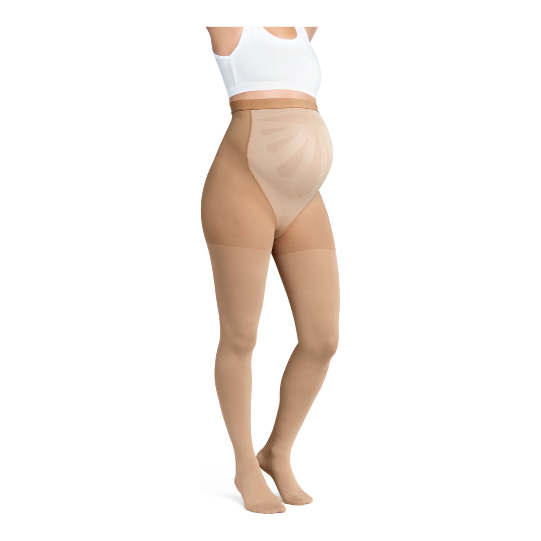 JOBST ® Opaco Feminino Cintura Alta 20-30 mmHg, Maternidade, Caramelo