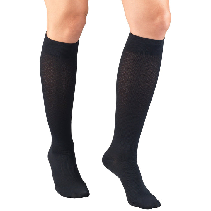 Truform Damenhose 15–20 mmHg Diamond Knee High, Marineblau