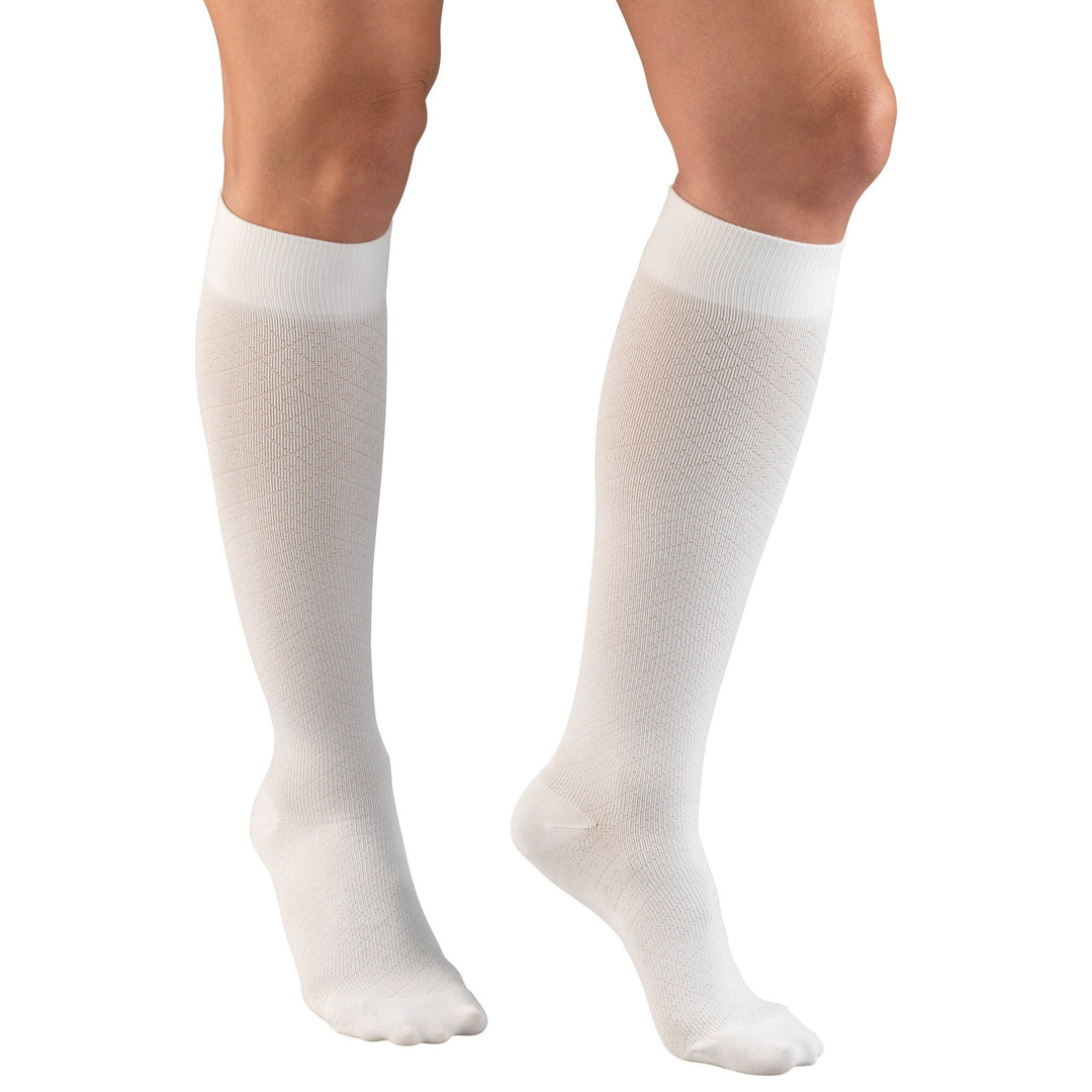 Truform Damenhose 15–20 mmHg Diamond Knee High, Weiß