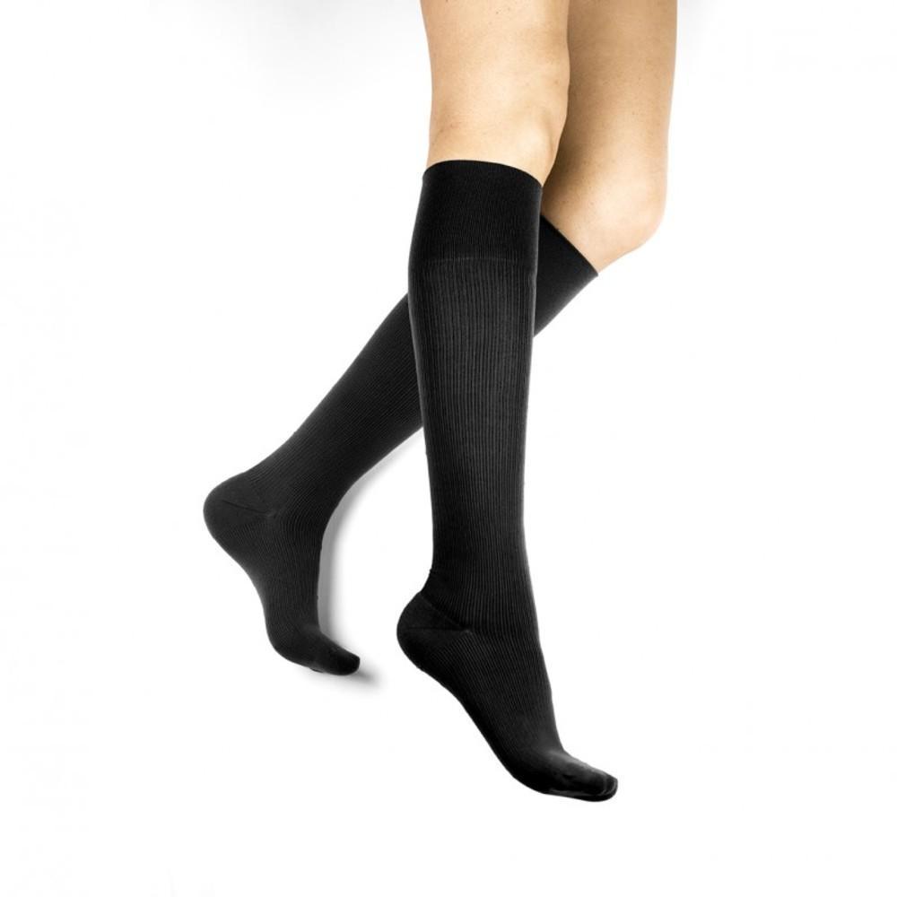 Chaussettes de compression Rejuva Solid 15-20 mmHg, noires