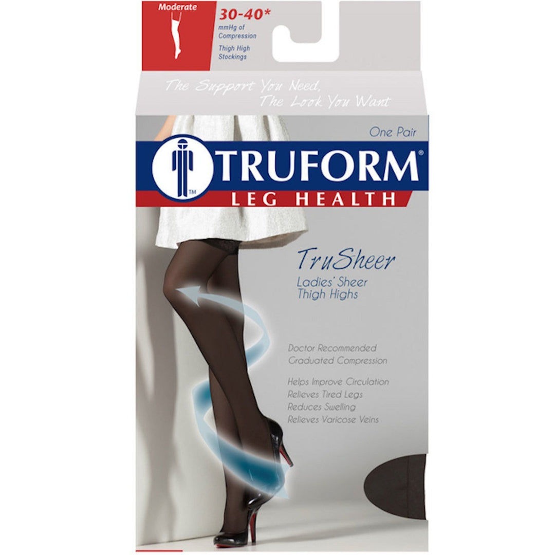 Truform TruSheer Women's 30-40 mmHg Thigh High