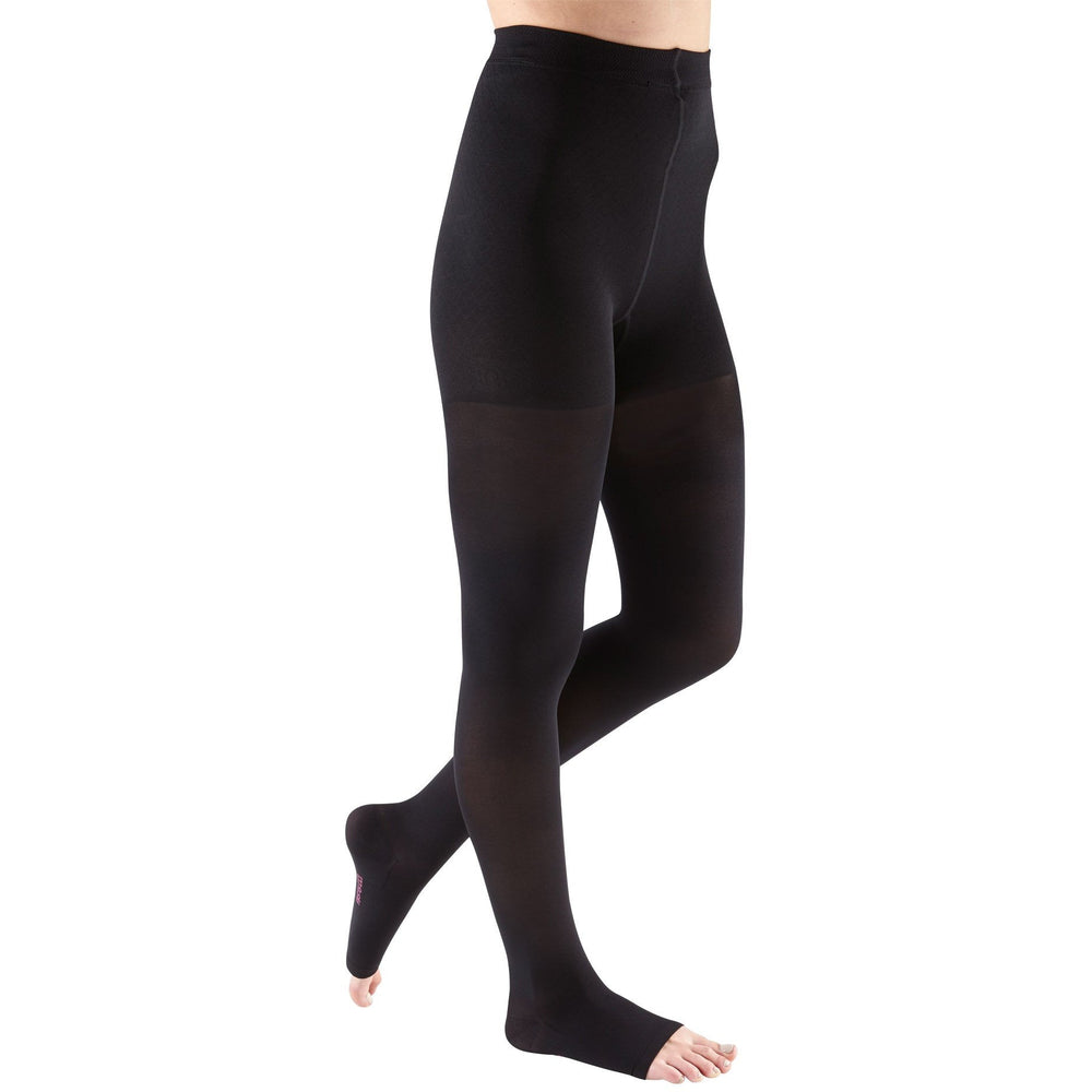 Mediven Comfort 20-30 mmHg Collants à bout ouvert, ébène