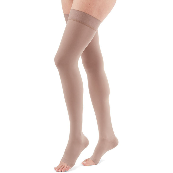 Duomed Advantage 15-20 mmHg OPEN TOE Thigh High, Beige