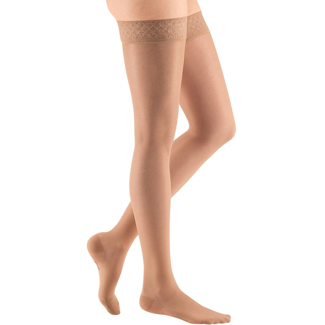 Mediven Sheer & Soft - Medias hasta el muslo para mujer, 8-15 mmHg, natural