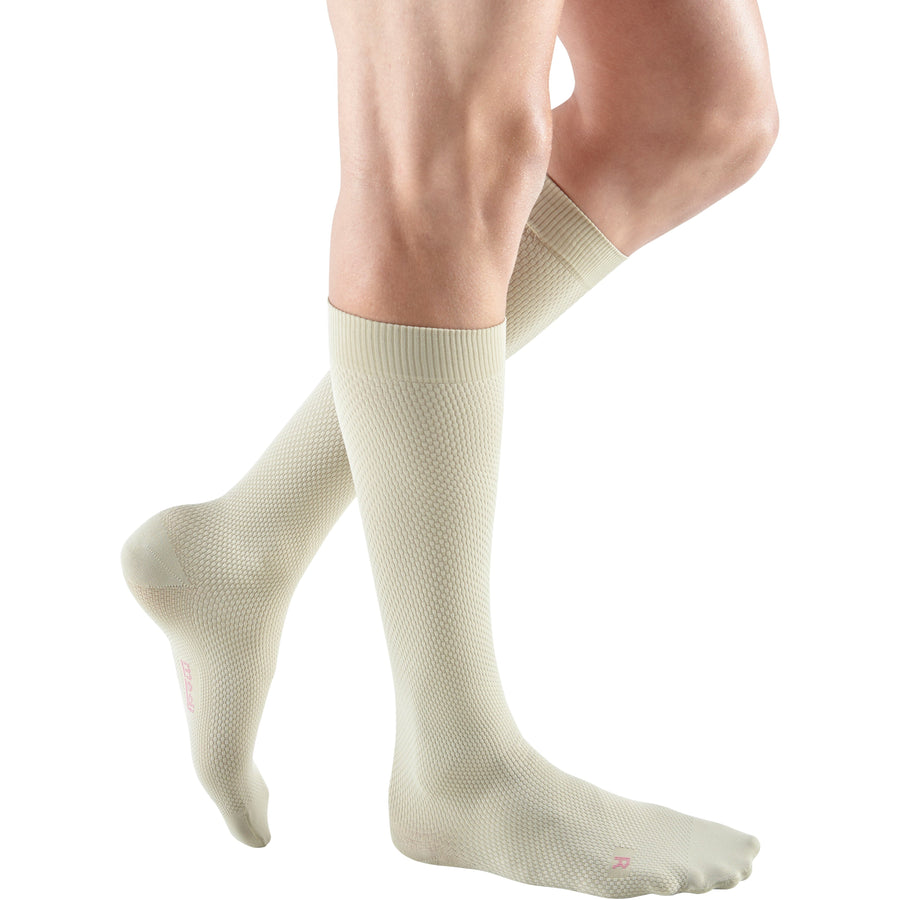 Mediven para homens selecione 30-40 mmHg na altura do joelho, bronzeado