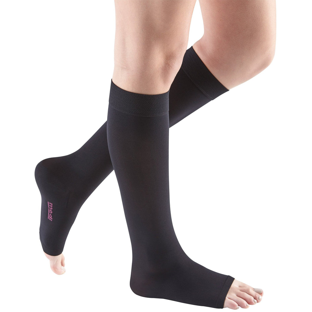 Mediven Comfort 30-40 mmHg OPEN TOE Knee High, Ebony