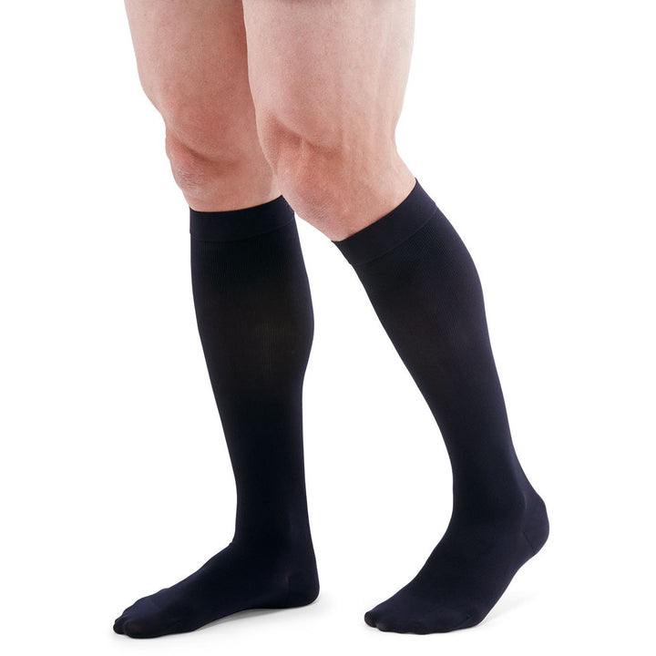 Duomed Patriot - Medias hasta la rodilla para hombre, 20-30 mmHg, color negro