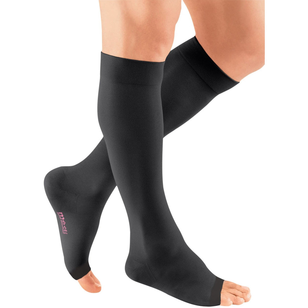 Mediven Plus 20-30 mmHg OPEN TOE Knee High, Black